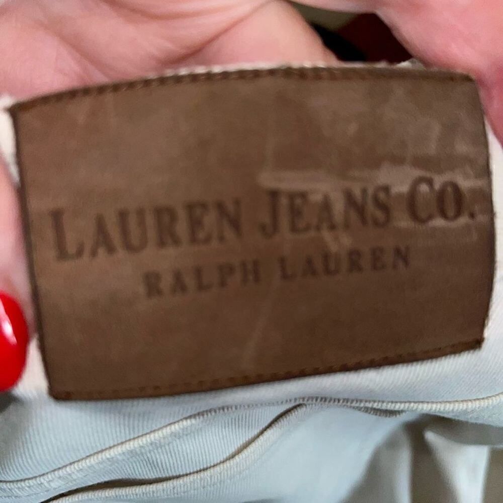 Lauren Jeans Co. off-white jeans 14P - Picture 3 of 5